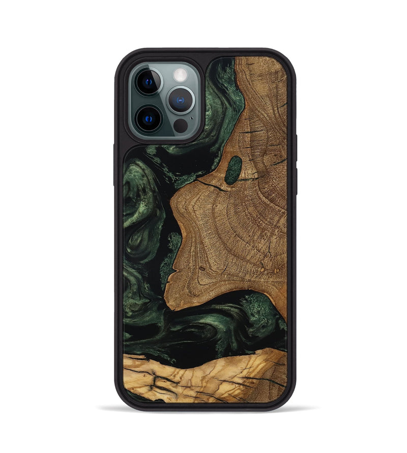 iPhone 12 Pro Wood Phone Case - Esme (Ancient Olive, 801683)