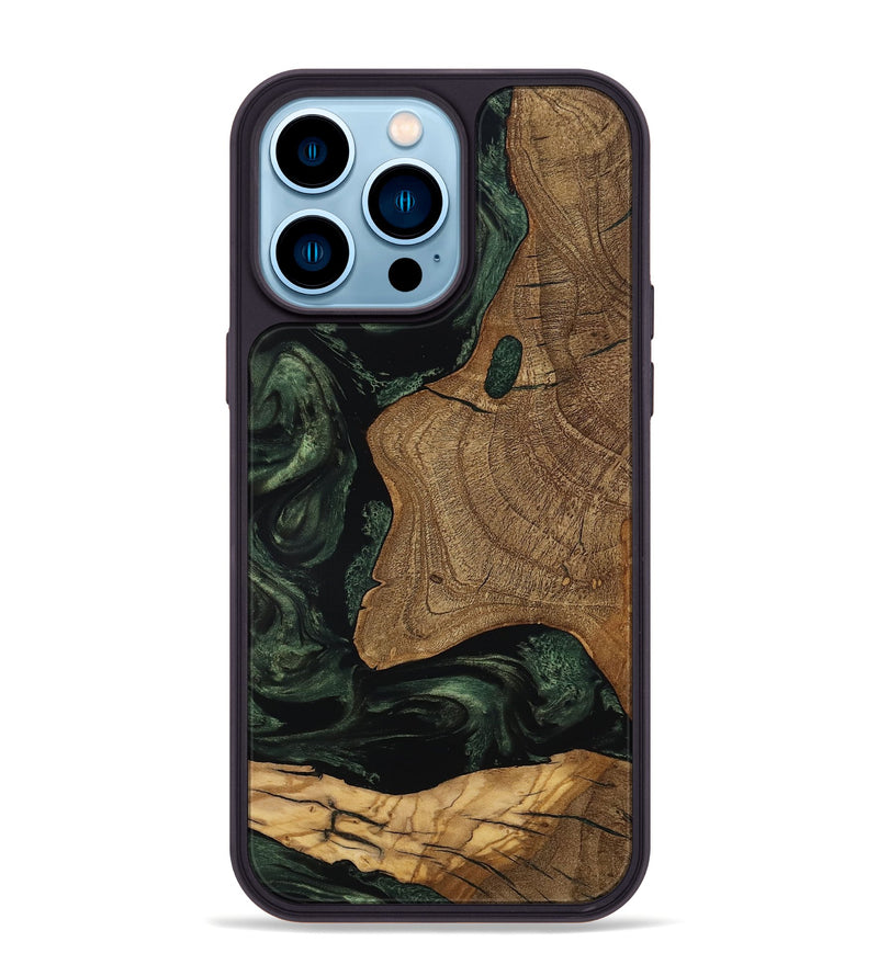 iPhone 14 Pro Max Wood Phone Case - Esme (Ancient Olive, 801683)