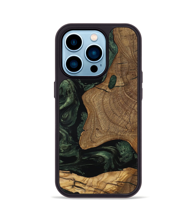 iPhone 14 Pro Wood Phone Case - Esme (Ancient Olive, 801683)
