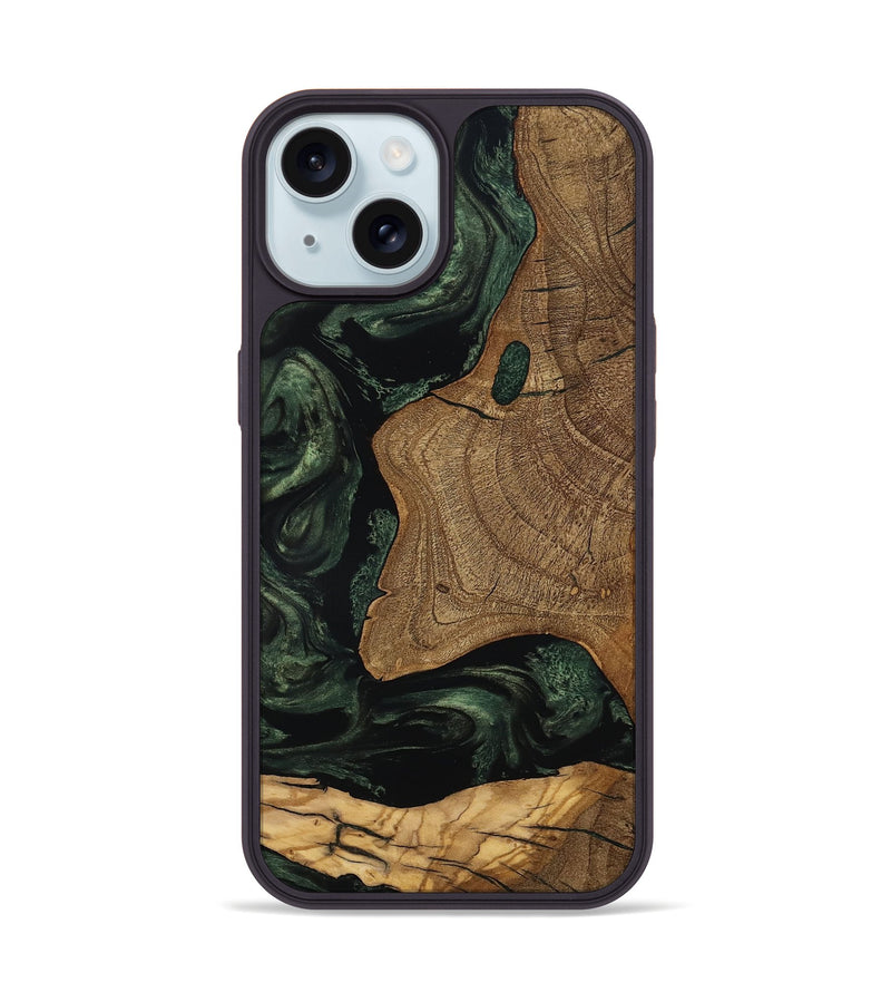 iPhone 15 Wood Phone Case - Esme (Ancient Olive, 801683)