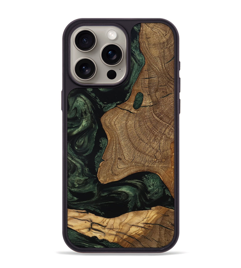 iPhone 15 Pro Max Wood Phone Case - Esme (Ancient Olive, 801683)