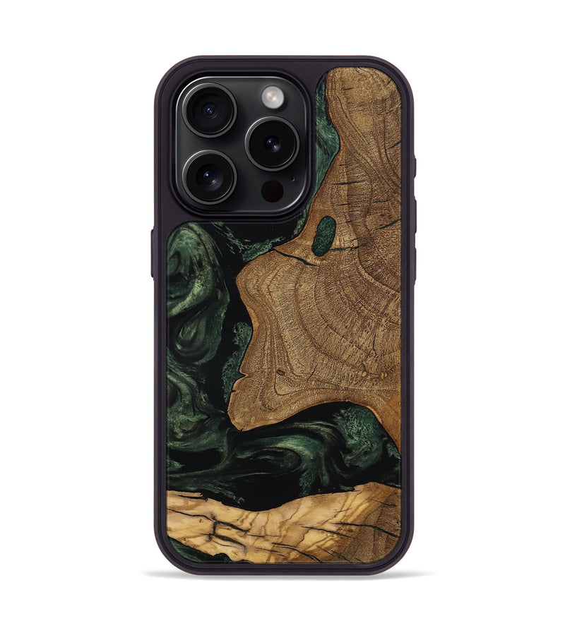 iPhone 15 Pro Wood Phone Case - Esme (Ancient Olive, 801683)