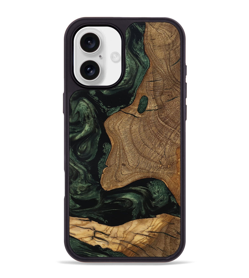 iPhone 16 Plus Wood Phone Case - Esme (Ancient Olive, 801683)
