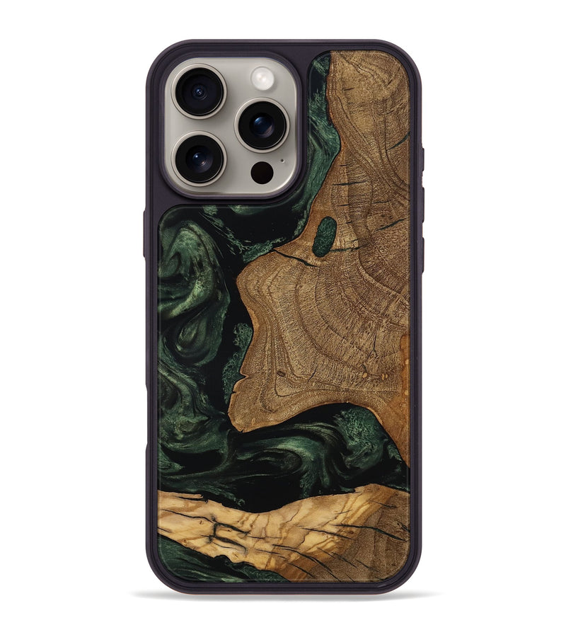 iPhone 16 Pro Max Wood Phone Case - Esme (Ancient Olive, 801683)
