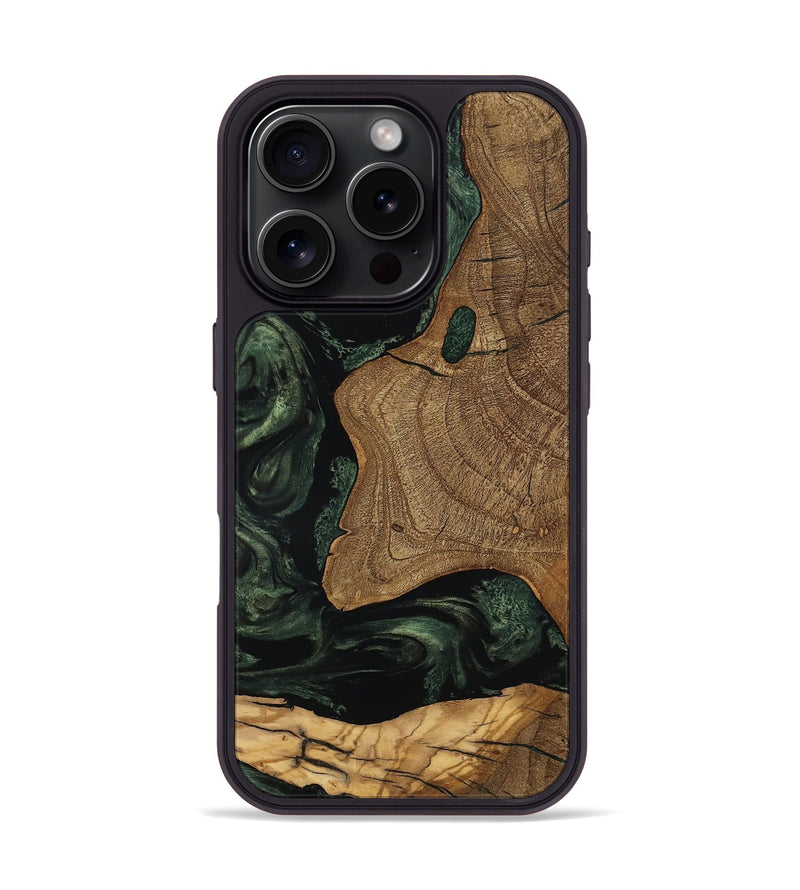 iPhone 16 Pro Wood Phone Case - Esme (Ancient Olive, 801683)