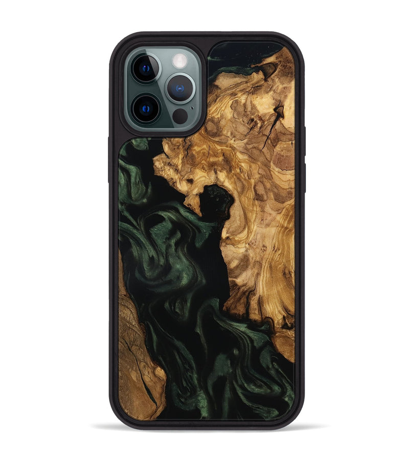 iPhone 12 Pro Max Wood Phone Case - Kameron (Ancient Olive, 801687)