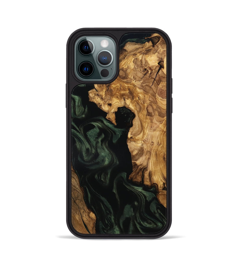 iPhone 12 Pro Wood Phone Case - Kameron (Ancient Olive, 801687)