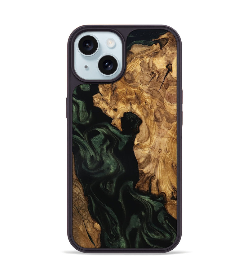 iPhone 15 Wood Phone Case - Kameron (Ancient Olive, 801687)