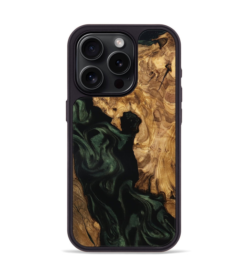 iPhone 15 Pro Wood Phone Case - Kameron (Ancient Olive, 801687)
