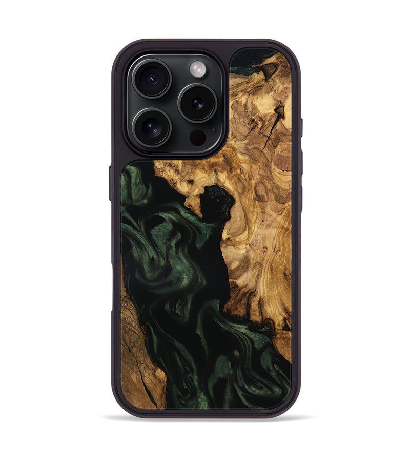 iPhone 16 Pro Wood Phone Case - Kameron (Ancient Olive, 801687)