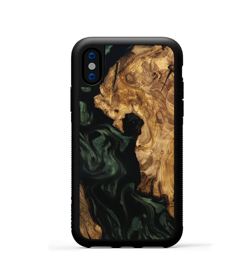 iPhone Xs Wood Phone Case - Kameron (Ancient Olive, 801687)