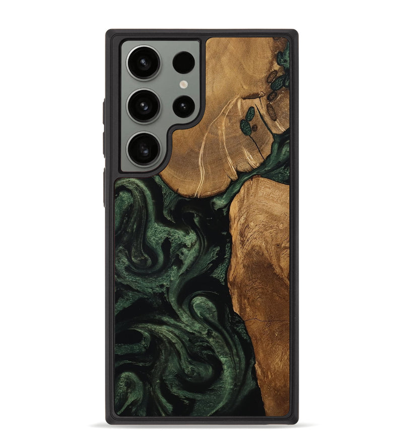 Galaxy S23 Ultra Wood Phone Case - Cleve (Ancient Olive, 801691)