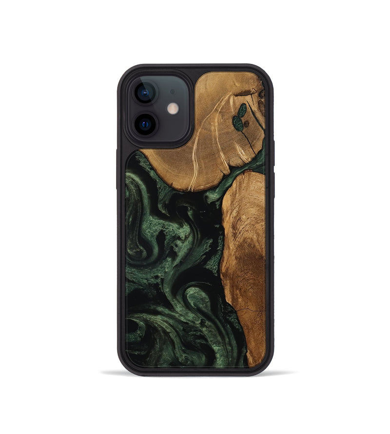 iPhone 12 mini Wood Phone Case - Cleve (Ancient Olive, 801691)