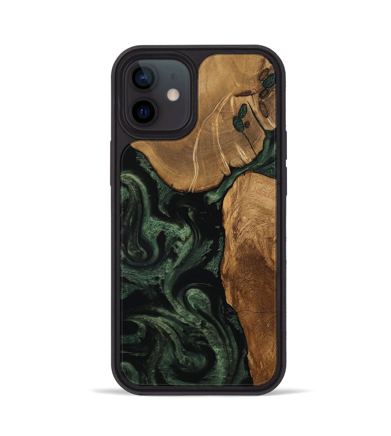 iPhone 12 Wood Phone Case - Cleve (Ancient Olive, 801691)