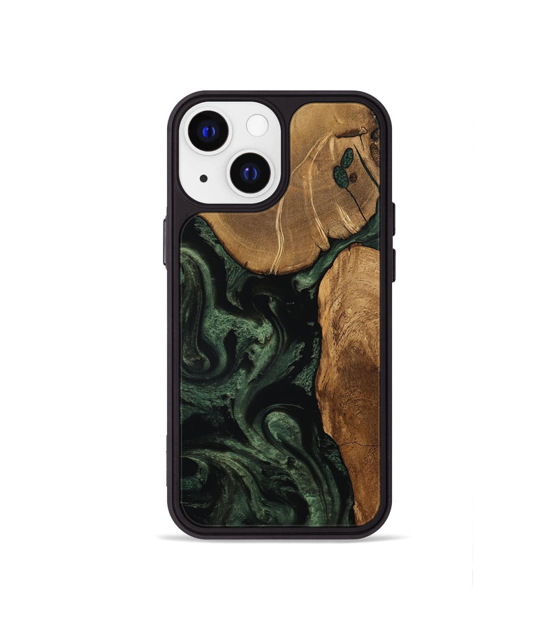 iPhone 13 mini Wood Phone Case - Cleve (Ancient Olive, 801691)