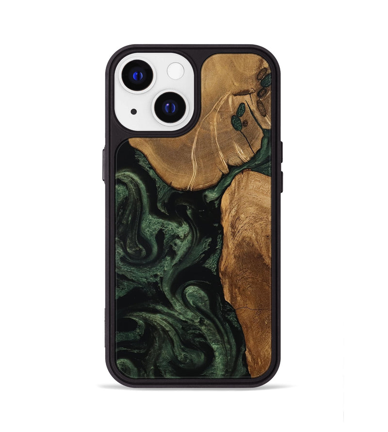 iPhone 13 Wood Phone Case - Cleve (Ancient Olive, 801691)