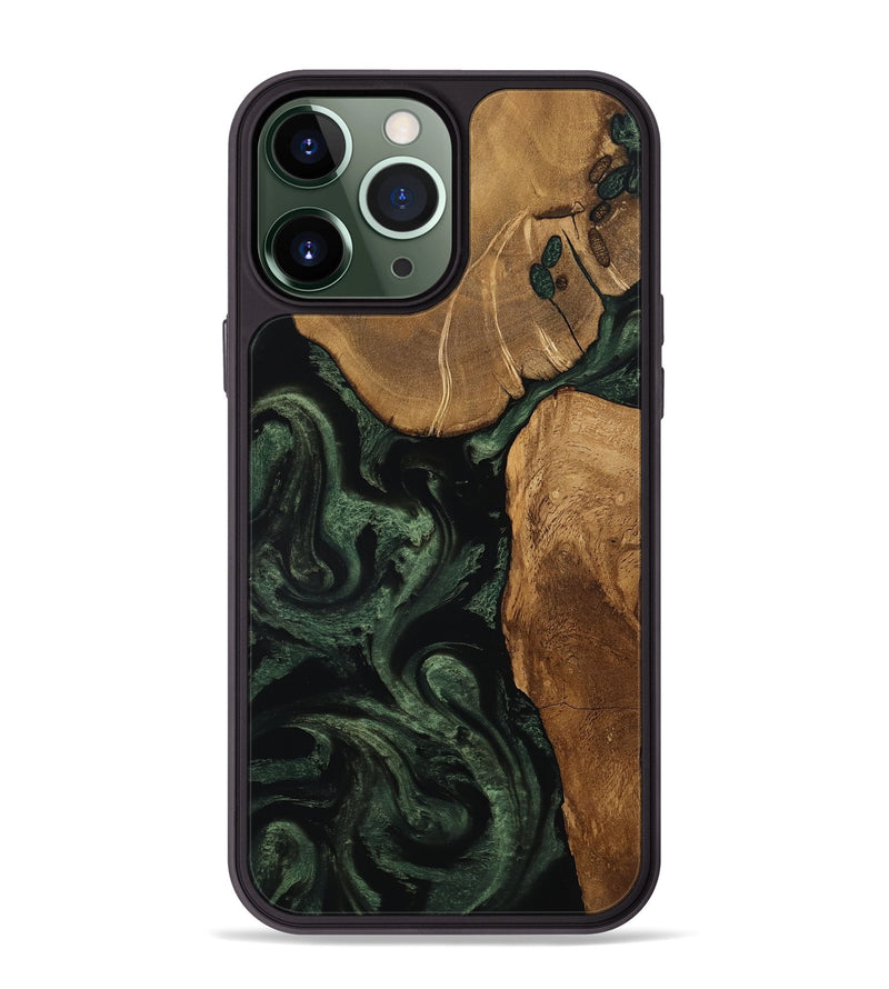iPhone 13 Pro Max Wood Phone Case - Cleve (Ancient Olive, 801691)
