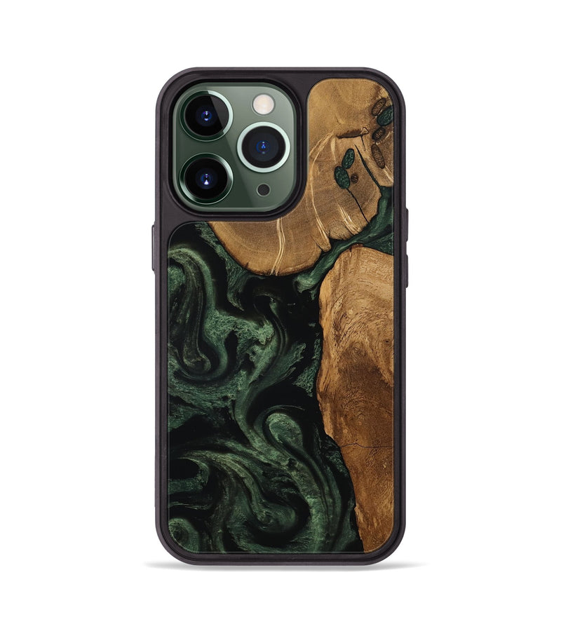 iPhone 13 Pro Wood Phone Case - Cleve (Ancient Olive, 801691)