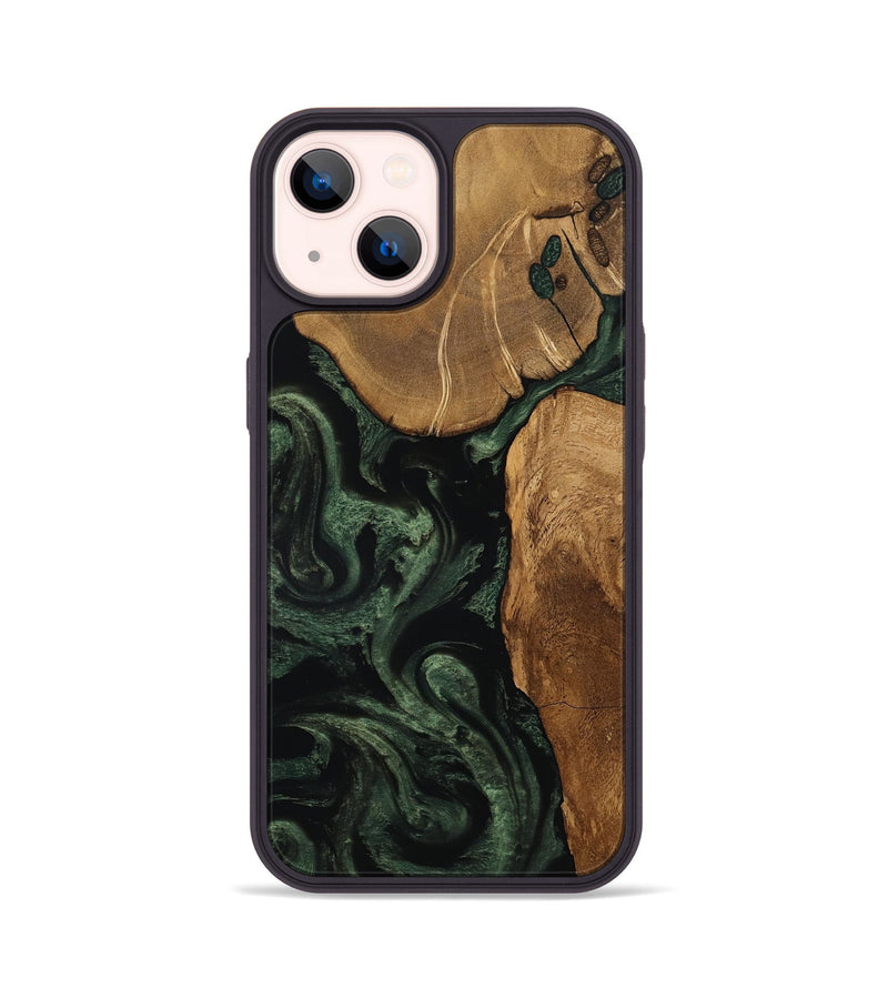 iPhone 14 Wood Phone Case - Cleve (Ancient Olive, 801691)
