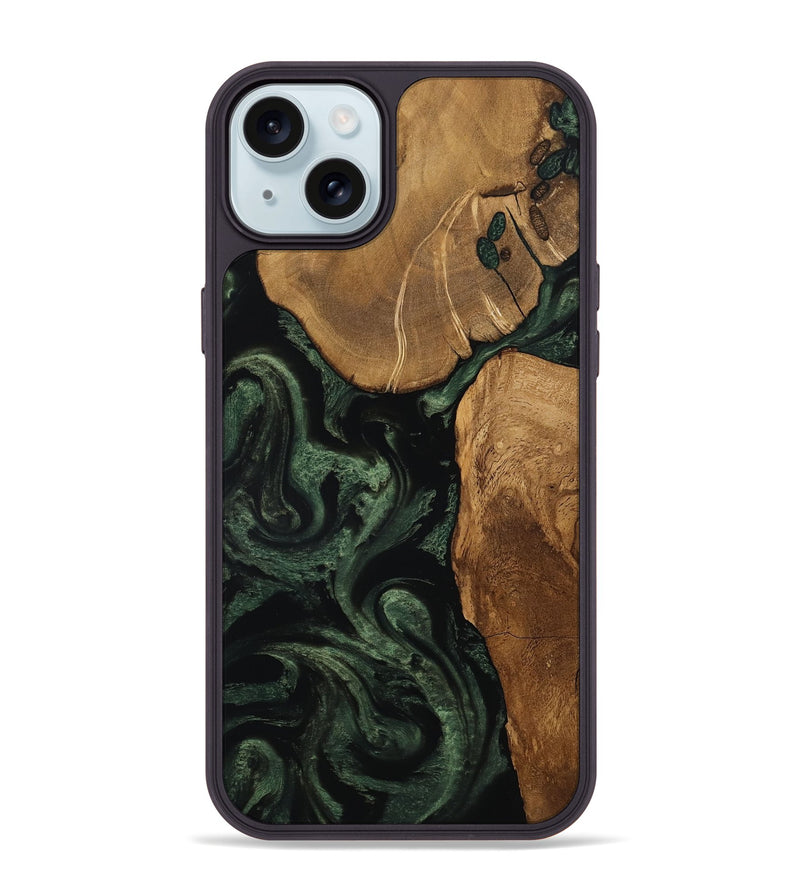 iPhone 15 Plus Wood Phone Case - Cleve (Ancient Olive, 801691)