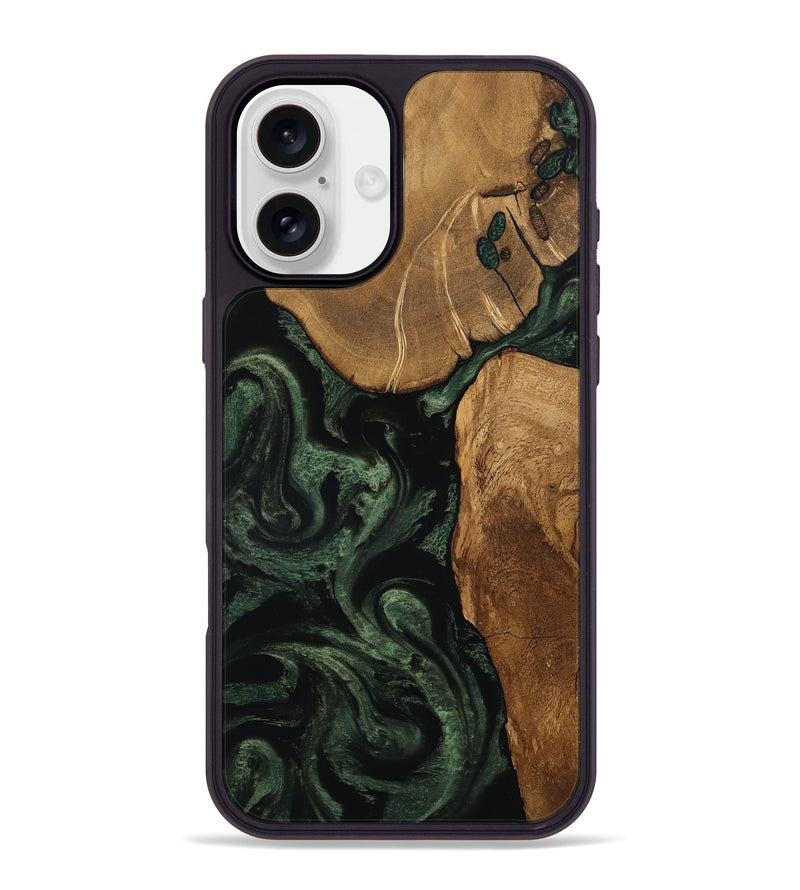 iPhone 16 Plus Wood Phone Case - Cleve (Ancient Olive, 801691)