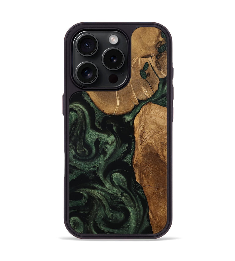 iPhone 16 Pro Wood Phone Case - Cleve (Ancient Olive, 801691)