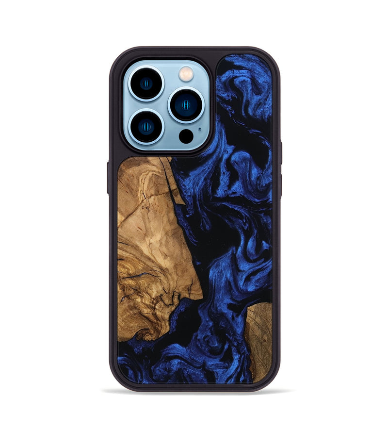 iPhone 14 Pro Wood Phone Case - Aries (Ancient Olive, 801694)