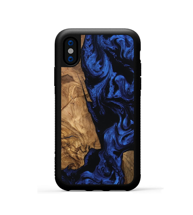 iPhone Xs Wood Phone Case - Aries (Ancient Olive, 801694)