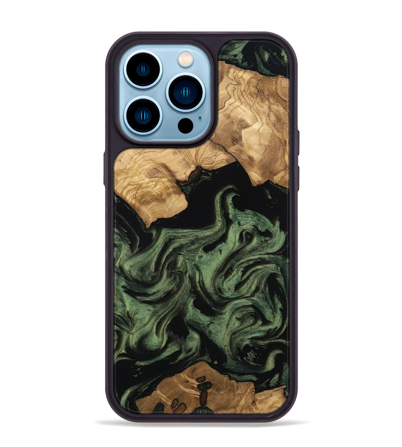 iPhone 14 Pro Max Wood Phone Case - Eugene (Ancient Olive, 801695)