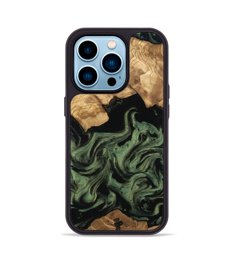 iPhone 14 Pro Wood Phone Case - Eugene (Ancient Olive, 801695)