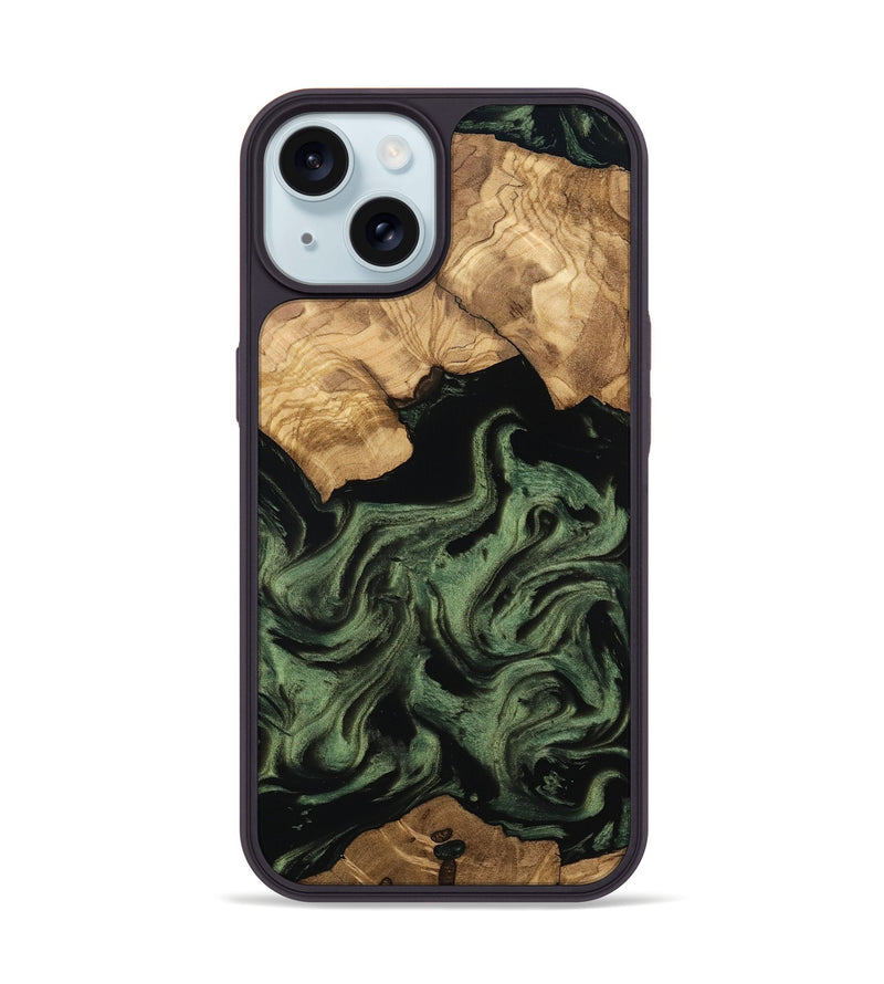 iPhone 15 Wood Phone Case - Eugene (Ancient Olive, 801695)