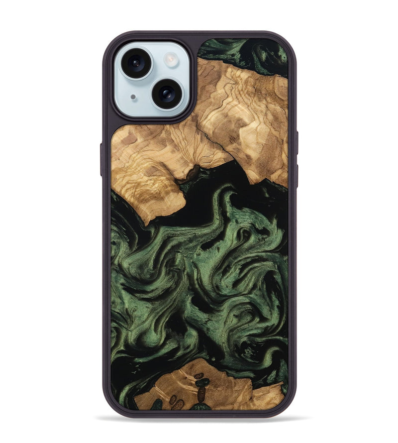 iPhone 15 Plus Wood Phone Case - Eugene (Ancient Olive, 801695)