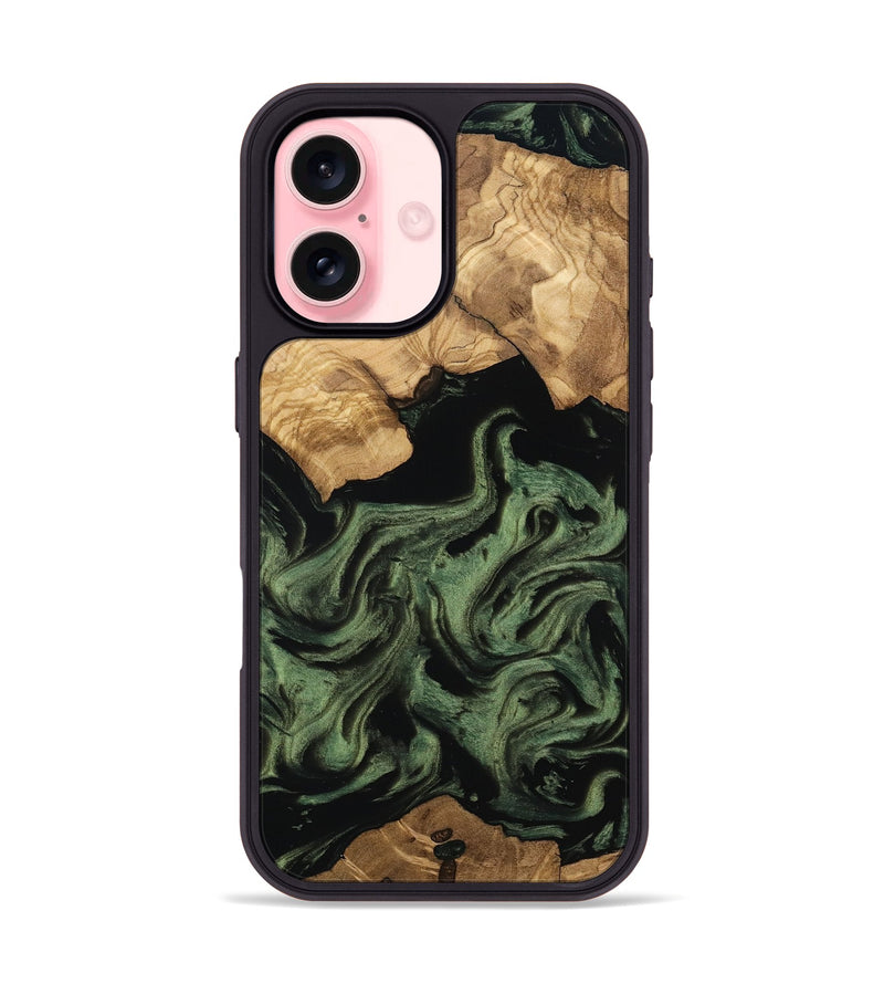 iPhone 16 Wood Phone Case - Eugene (Ancient Olive, 801695)