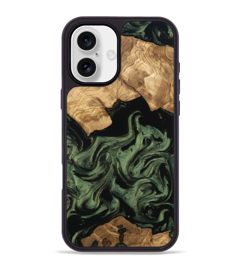 iPhone 16 Plus Wood Phone Case - Eugene (Ancient Olive, 801695)