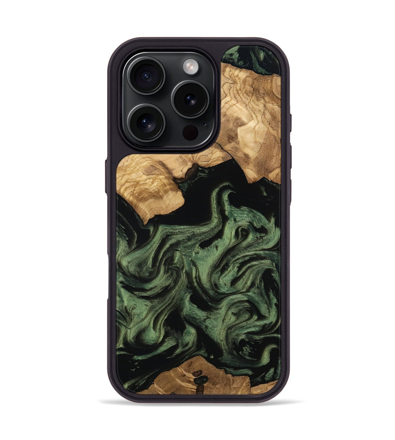 iPhone 16 Pro Wood Phone Case - Eugene (Ancient Olive, 801695)