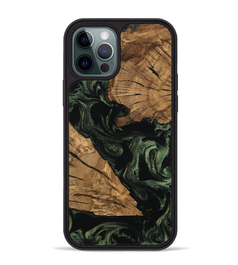 iPhone 12 Pro Max Wood Phone Case - Dandre (Ancient Olive, 801696)