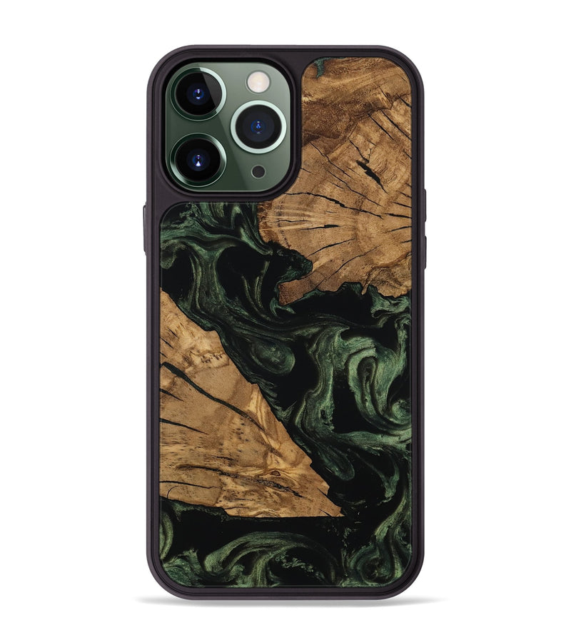 iPhone 13 Pro Max Wood Phone Case - Dandre (Ancient Olive, 801696)