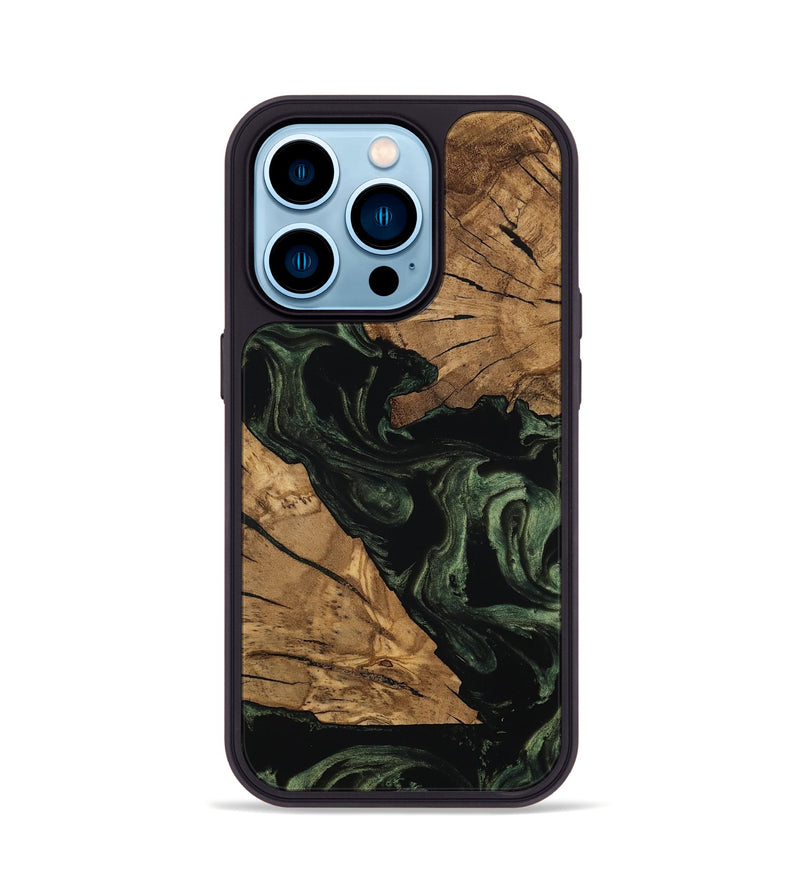 iPhone 14 Pro Wood Phone Case - Dandre (Ancient Olive, 801696)