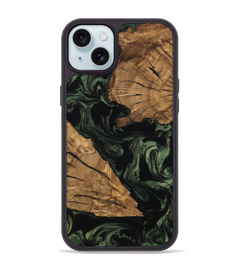 iPhone 15 Plus Wood Phone Case - Dandre (Ancient Olive, 801696)