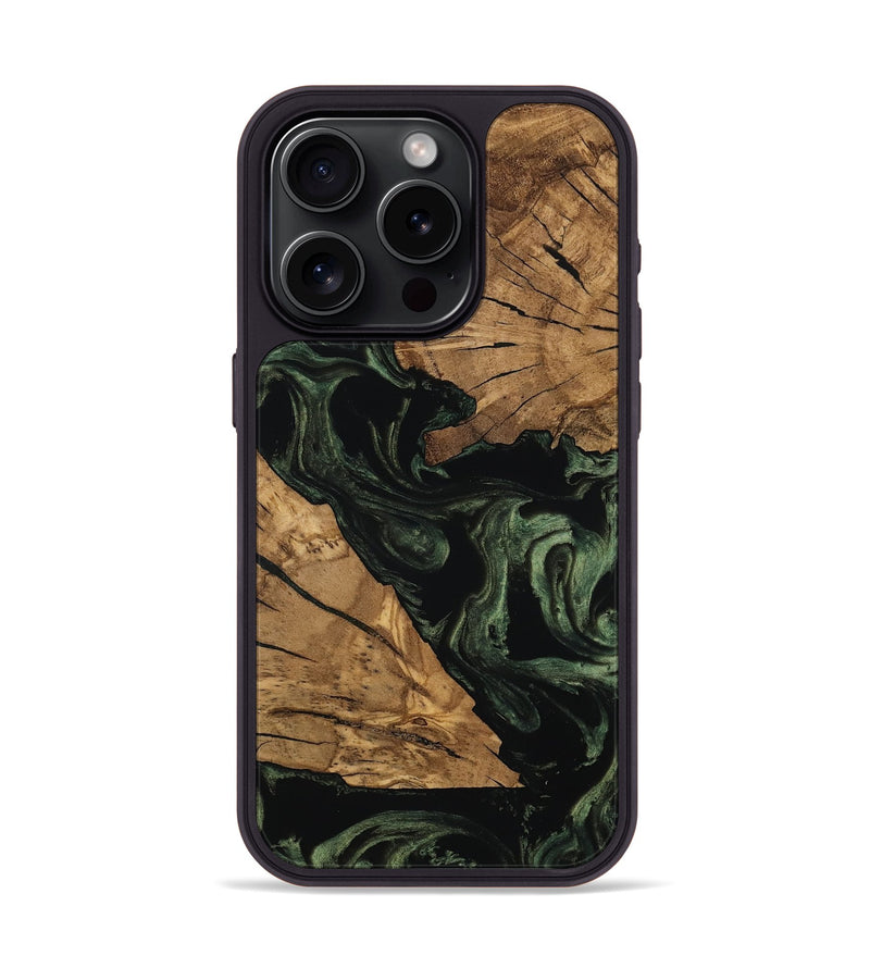 iPhone 15 Pro Wood Phone Case - Dandre (Ancient Olive, 801696)