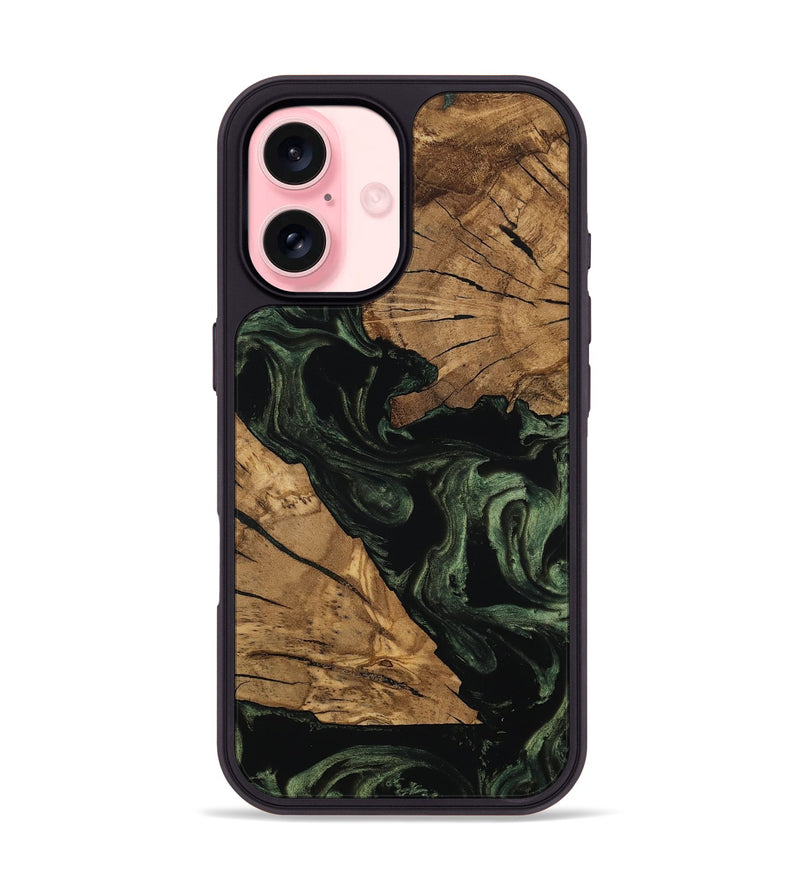 iPhone 16 Wood Phone Case - Dandre (Ancient Olive, 801696)