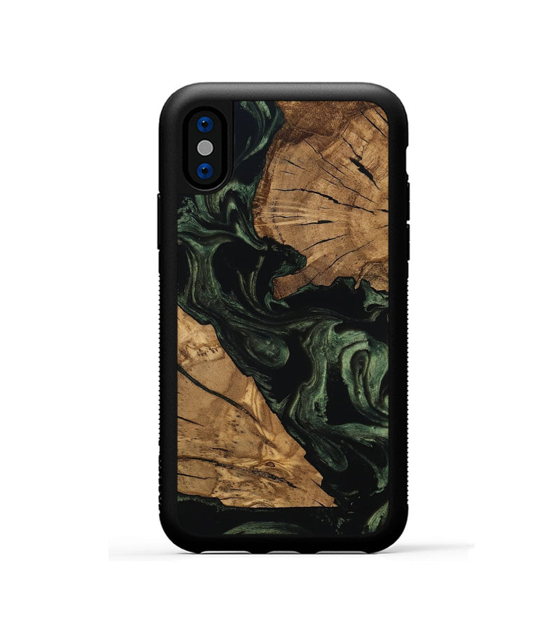 iPhone Xs Wood Phone Case - Dandre (Ancient Olive, 801696)