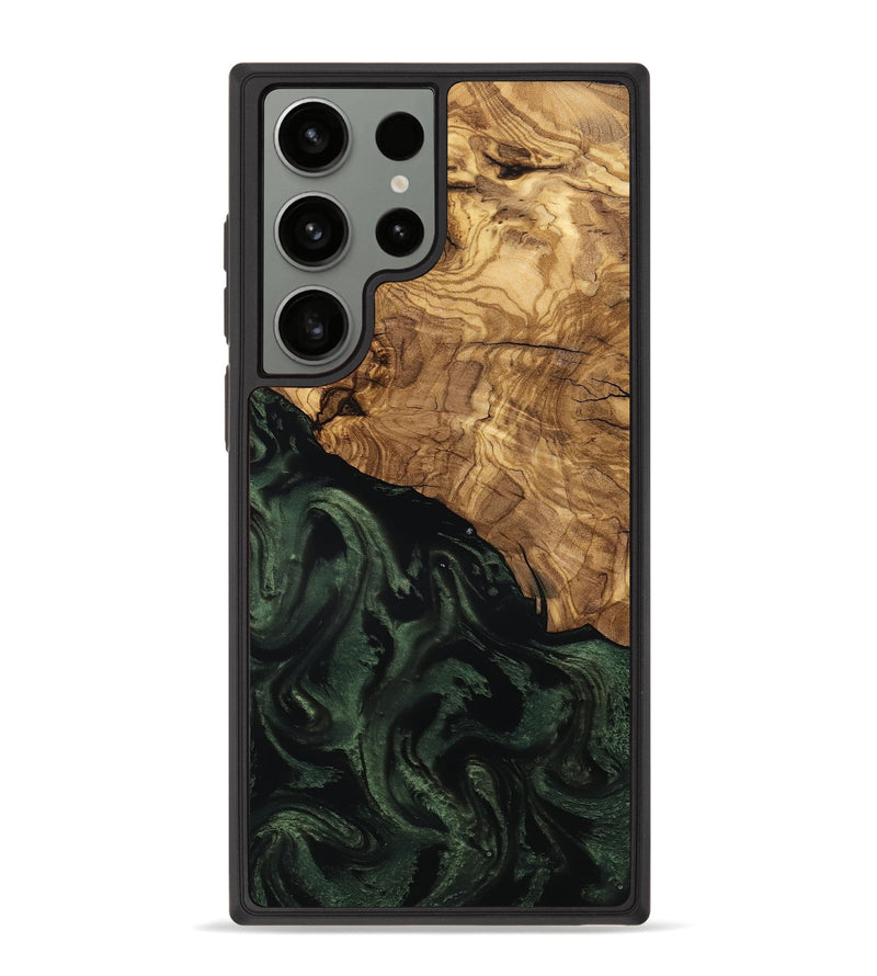 Galaxy S23 Ultra Wood Phone Case - Johan (Ancient Olive, 801699)