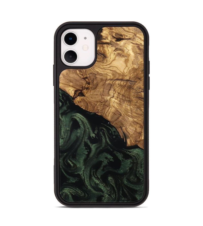 iPhone 11 Wood Phone Case - Johan (Ancient Olive, 801699)