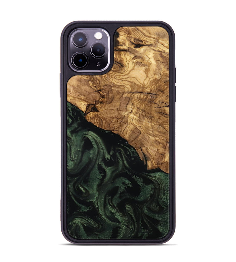 iPhone 11 Pro Max Wood Phone Case - Johan (Ancient Olive, 801699)
