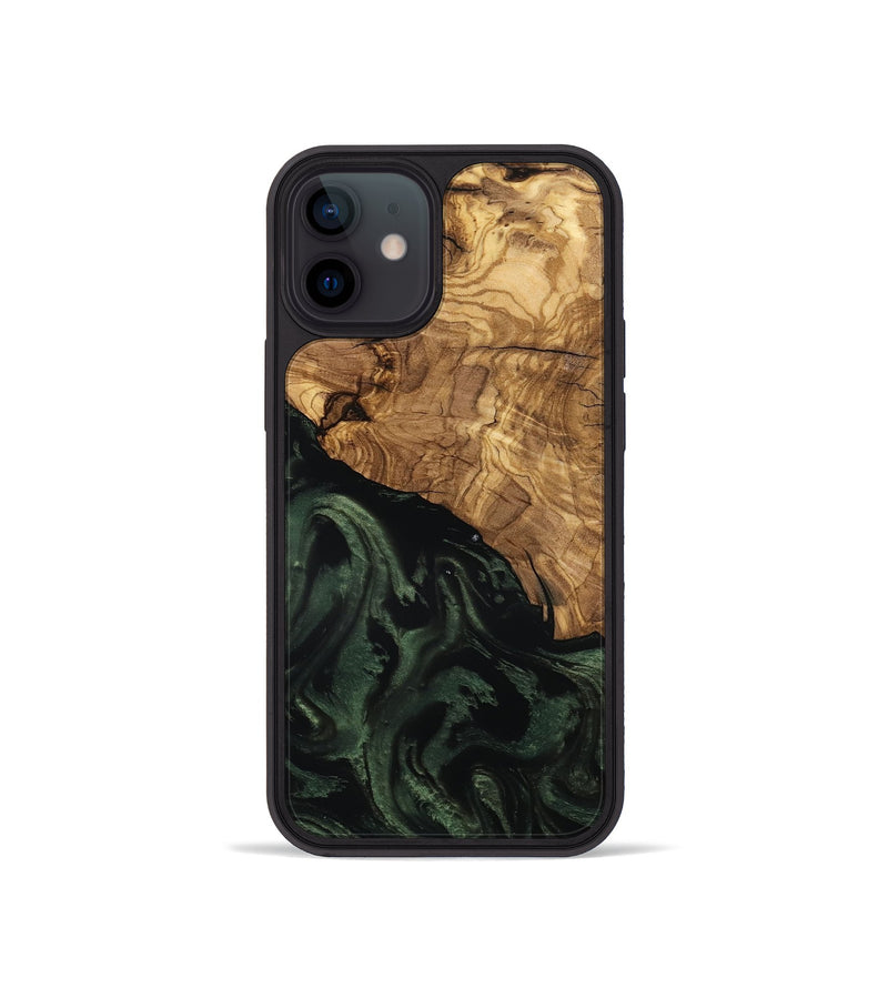 iPhone 12 mini Wood Phone Case - Johan (Ancient Olive, 801699)