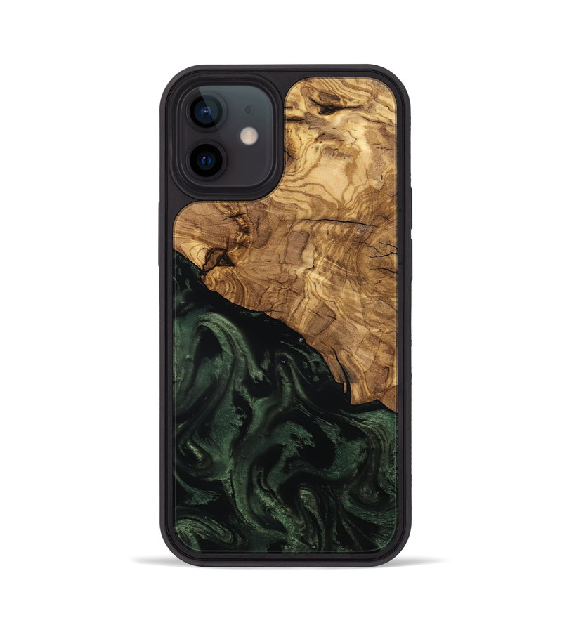 iPhone 12 Wood Phone Case - Johan (Ancient Olive, 801699)