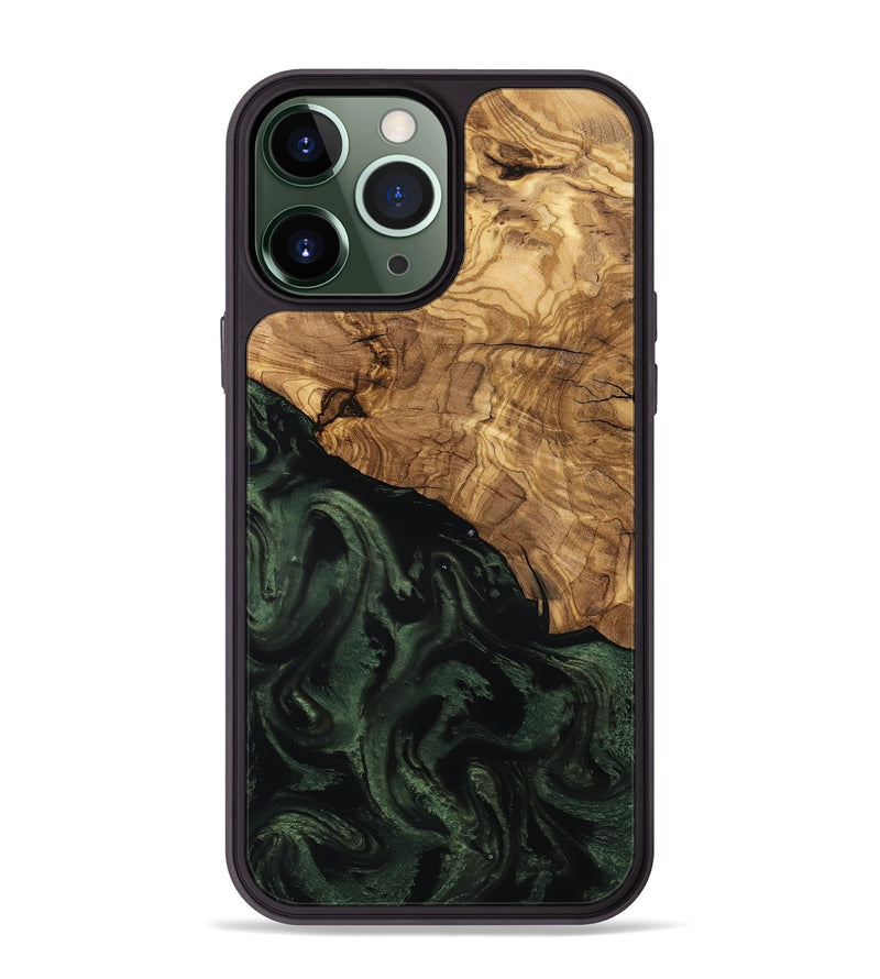 iPhone 13 Pro Max Wood Phone Case - Johan (Ancient Olive, 801699)