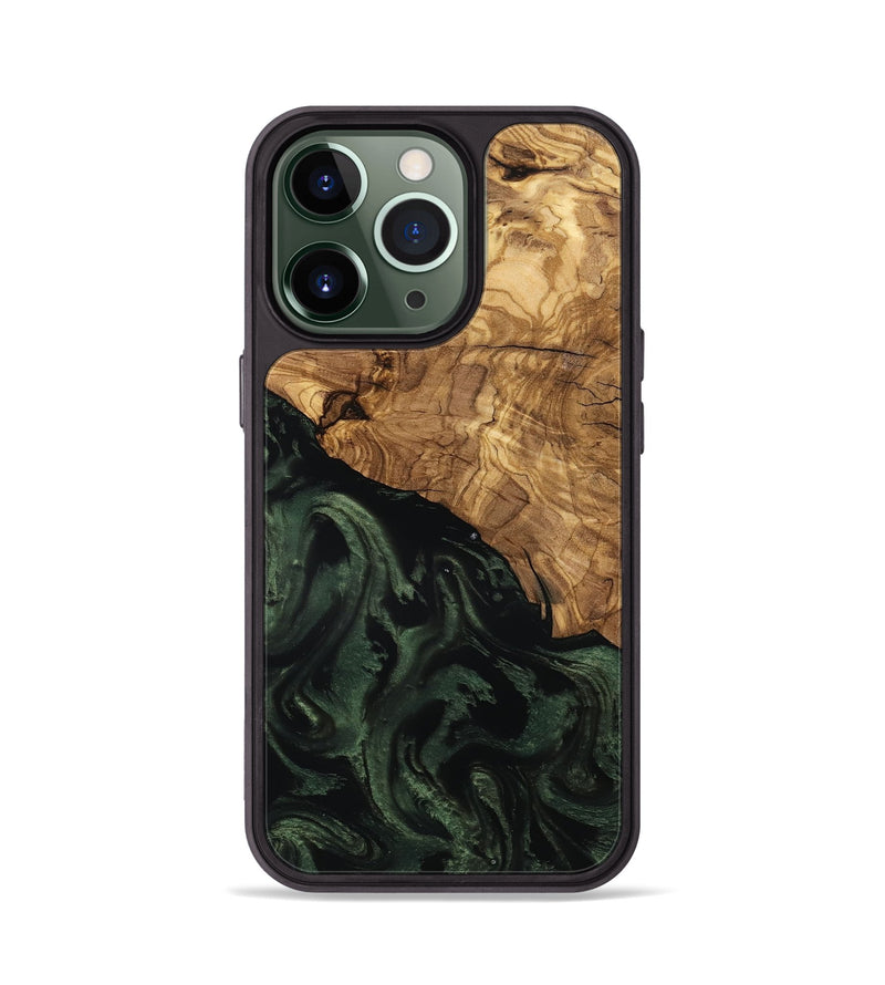 iPhone 13 Pro Wood Phone Case - Johan (Ancient Olive, 801699)