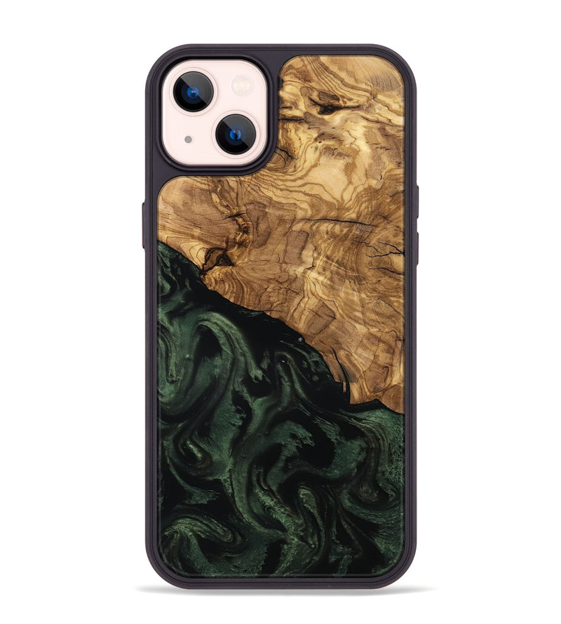 iPhone 14 Plus Wood Phone Case - Johan (Ancient Olive, 801699)